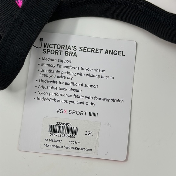 Victoria's Secret VSX White Floral Angel Sports Bra - Picture 6 of 9